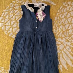 NWT blue pleated dress